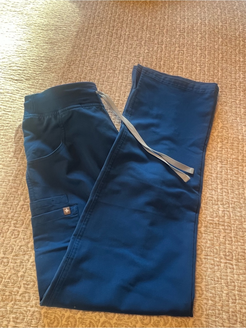 Figs Women's Royal Blue Drawstring Jogger Scrub Pants